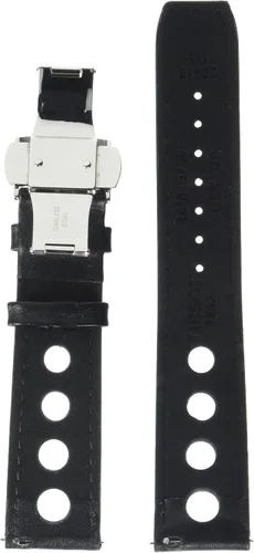 Vista 2 de Correa de reloj Tissot de piel negra, 20 (Modelo T852037163)