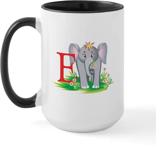 Vista 31 de CafePress Blue Elephant - Taza de café de cerámica de 15 oz (15.0 fl oz)