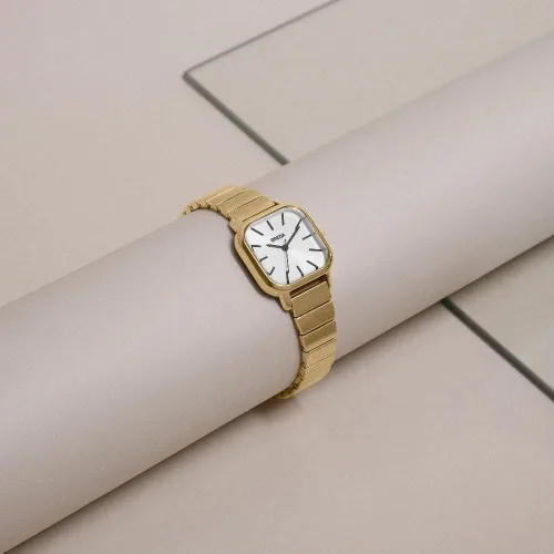 Vista 6 de Breda Esther 1735 - Reloj de pulsera cuadrado con pulsera de acero inoxidable 1024in Esther