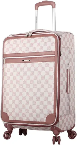 Vista 69 de Steve Madden Equipaje de diseñador, Chalet Gris Claro, Juego de maleta giratoria ligera expandible de 3 piezas - Juego de viaje