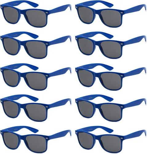 Vista 18 de Paquete de 10 lentes de sol a granel con protección UV para Bandera Americana Humo