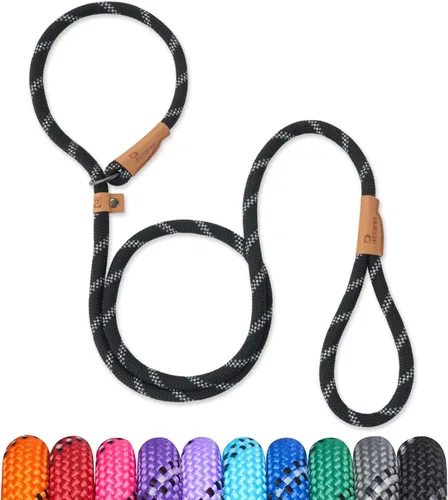 Vista 12 de Correa Deslizante de 5 Pies para Perro, Correa de Cuerda Resistente para Perros Pequeños, Medianos y Grandes, Correa de Entrenamiento Sin Tirones