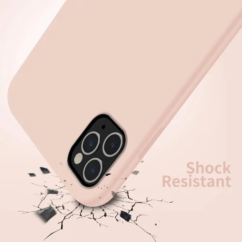 Vista 8 de OTOFLY Funda compatible con iPhone 11 Pro, ultra delgada, de silicona líquida, antiarañazos, a prueba de golpes, con forro de microfibra (rosa)