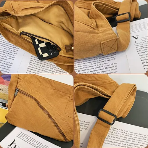 Vista 7 de Bolso cruzado de lona para mujer, bolsos cruzados de mensajero, carteras, bolso de hombro de diseñador para viajes, adolescentes y niñas