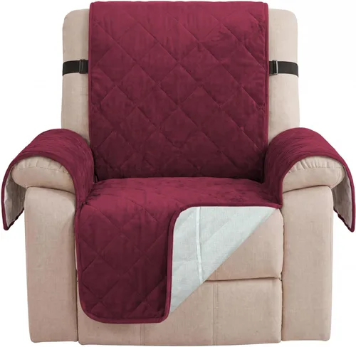 Vista 57 de H.VERSAILTEX Funda reversible para silla, protector de muebles antideslizante, resistente al agua, con correas elásticas de 2 pulgadas