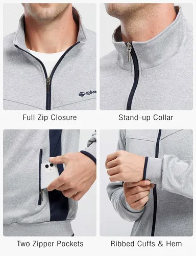 Vista 4 de Rdruko Conjunto deportivo de 2 piezas para hombre, para correr, gimnasio, ropa deportiva