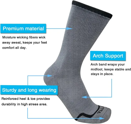 Vista 2 de APTYID Calcetines acolchados con control de humedad para hombre (46 pares)