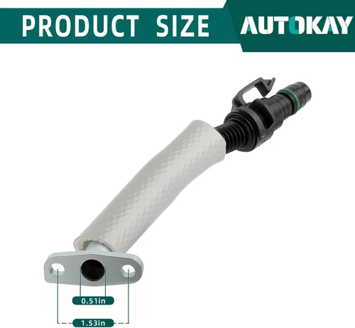 Vista 5 de AUTOKAY Tubo de retorno de aceite Turbo con junta para Chevy Cruze Sonic Trax Buick Encore 2011-2019 1.4L, manguera de retorno de aceite