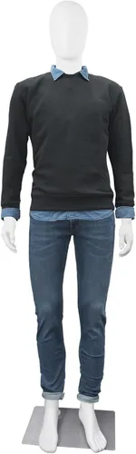 Vista 9 de Maniquí masculino de cuerpo completo, modelo de maniquí, soporte de 73 pulgadas, soporte de maniquí modelo, exhibición realista, maniquí de cuerpo