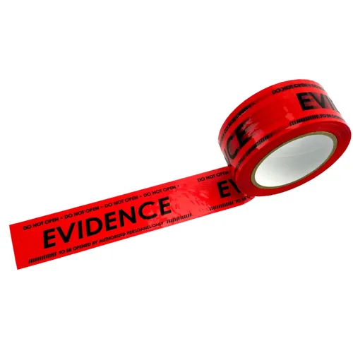 Vista 2 de Crime Scene Cinta de sellado de caja de evidencia roja