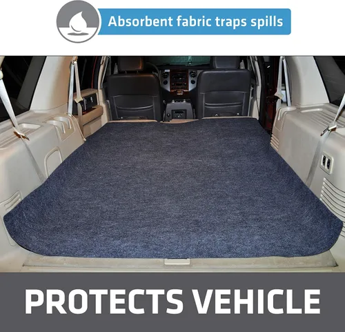 Vista 2 de Drymate Tapete de carga (58 x 72 pulgadas), funda de asiento/maletero, absorbente, impermeable, lavable a máquina, protege el interior del vehículo