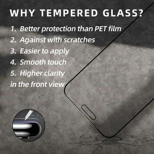 Vista 8 de EGKimBa Protector de pantalla de privacidad Compatible con iPhone 14 Pro Max, iPhone 16 Plus, 15 Plus, 6.7 pulgadas Vidrio templado electroplateado