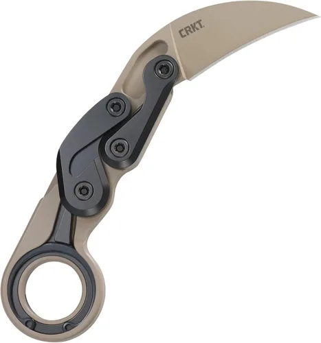 Vista 12 de CRKT Provoke - Cuchillo plegable con Kinematic: Morphing Karambit, hoja de borde liso D2, mango de aluminio, clip de bolsillo, 4040 Negro