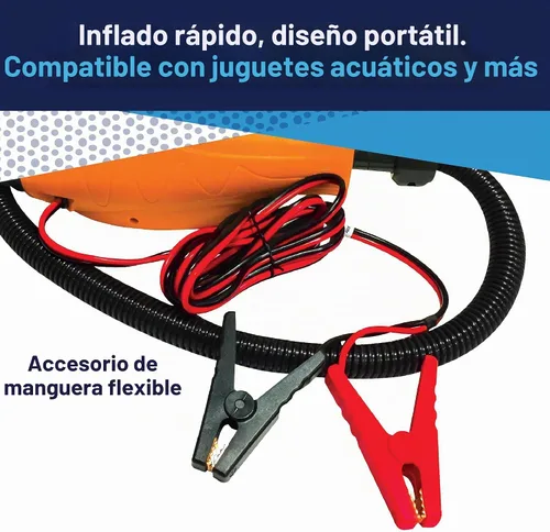 Vista 2 de Wow Sports - Electric Air Inflator - Air Pumps for Inflatables - Great for Towables and Boat Accessories - DC - Includes Cord, 3.0 PSI