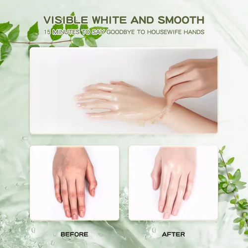 Vista 5 de VIOLA HOUSE Máscara de mano de aguacate y aloe Peel Off cera de manos, máscaras peladoras de manos – Película hidratante hidratante nutritiva
