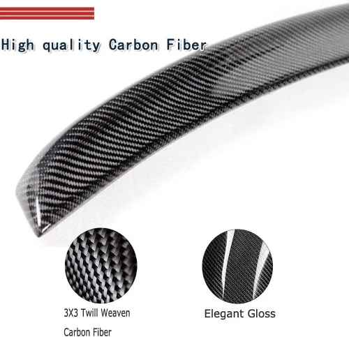 Vista 3 de Alerón de fibra de carbono para maletero trasero para Audi A4 B8 Sedán 2009-2012, alerón de salida de fábrica para labio de ala