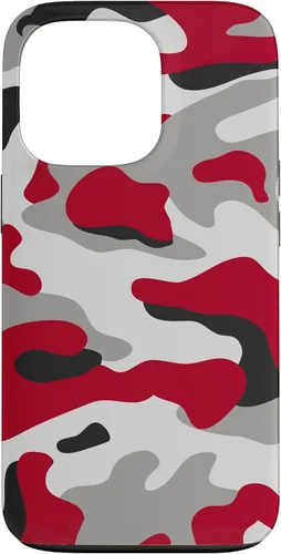 Vista 10 de red camo Print red and Black Camoflage Pattern Phone Case for iPhone 17