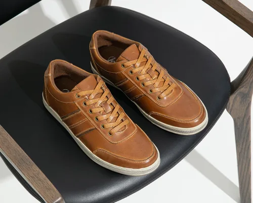 Vista 4 de Jousen Men's Leather Fashion Sneakers Retro Dress Business Casual Shoes for Men