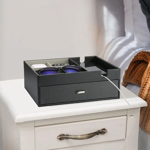 Vista 7 de ProCase Paquete de joyero con bandeja de valet de doble capa