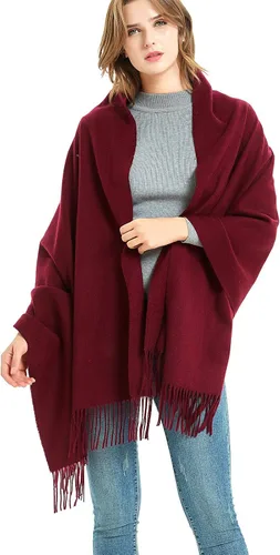 Vista 2 de Novawo Chal de lana extra grande, bufanda de invierno suave para mujer