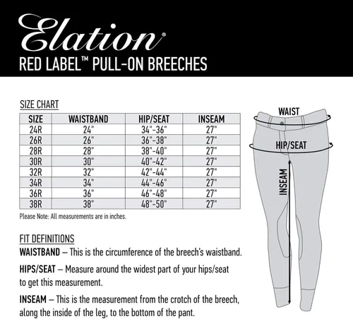 Vista 6 de ELATION Pantalones de equitación para mujer etiqueta roja fáciles de poner