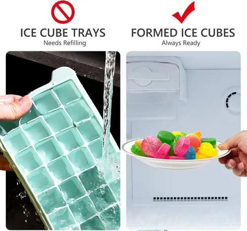 Vista 5 de Cubitos de hielo reutilizables, 40 cubitos de hielo de plástico, congelación rápida, fáciles de limpiar, congelables, falsos cubitos de hielo