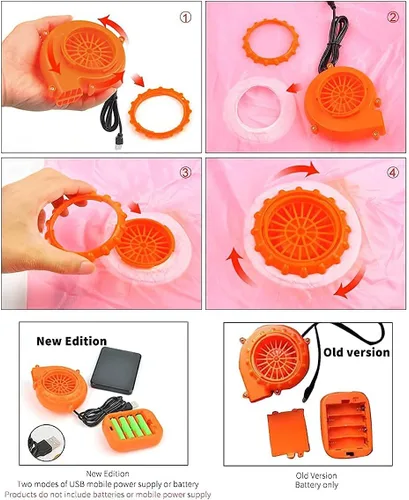 Vista 7 de RHYTHMARTS - Disfraz navideño inflable para adulto, cosplay, fiesta, ropa divertida, disfraz, fiesta de máscaras, desfile. 1 pieza., talla única