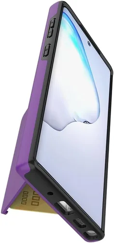 Vista 3 de Asuwish Funda para teléfono Samsung Galaxy Note 10 Plus Glaxay Note10+ 5G con protector de pantalla y soporte para tarjeta de crédito híbrido Gaxaly