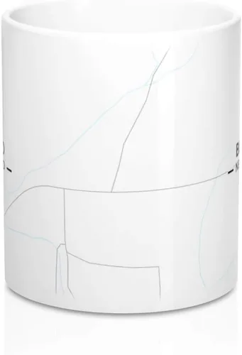 Vista 2 de Blanco, New Mexico NM Map Mug (11 oz)