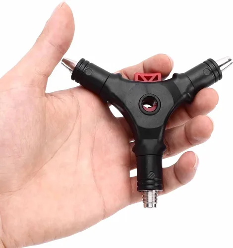 Vista 5 de Conector F 4 en 1, herramienta de ensanchamiento de instalación de compresión coaxial, herramienta de compresión pelacables multifunción para cable