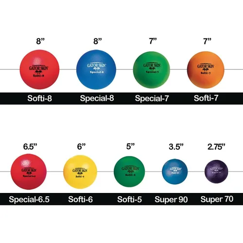 Vista 4 de S&S Worldwide Gator Skin Super 90 Balls. Pelota de espuma recubierta de PU de 3.5 pulgadas. Las pelotas suaves sin picaduras son ideales
