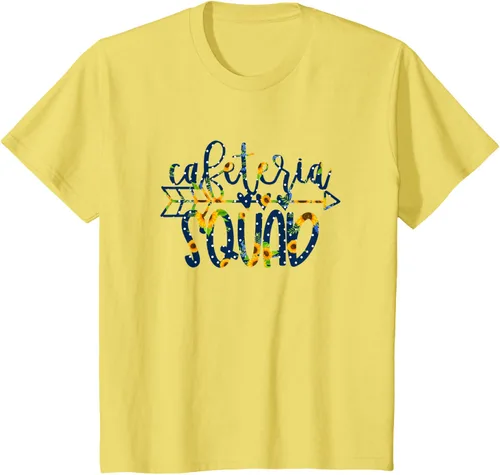 Vista 4 de Cafeteria Squad - Camiseta de vuelta a clases con girasoles en grupo, Blanco, S