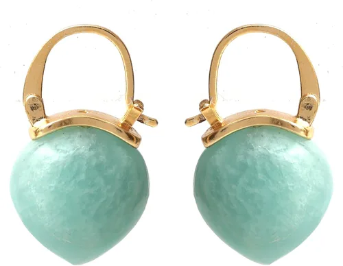 Vista 10 de Gempires Aretes Colgantes de Gemas Hechos a Mano, Aretes de Cristal Minimalistas y Simples, Joyería Hipoalergénica, Chapados en Oro, Diseño Clásico