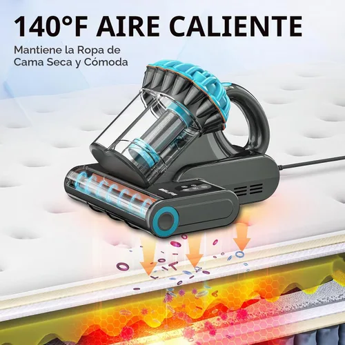 Vista 4 de Belife M8 Mattress Vacuum Cleaner with UV & Hot Air & Heating Blue