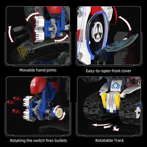 Vista 4 de Robot 5 en 1 para niños de 8 a 12 años, control remoto y robótica programable por APP, juguetes de codificación visual - kit educativo de ciencias
