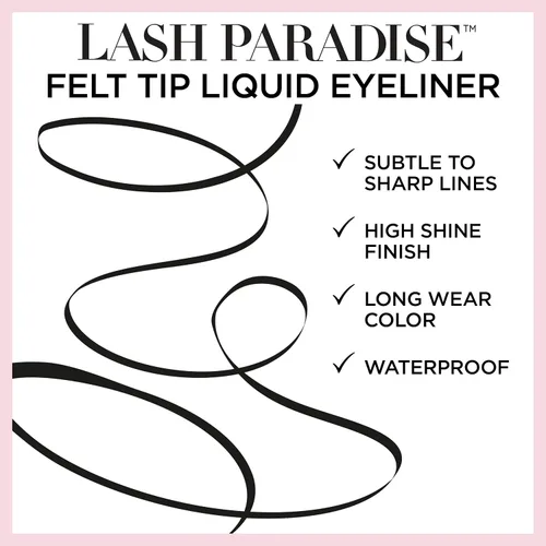Vista 2 de L'Oreal Paris Cosmetics Voluminous Lash Paradise - Delineador de ojos líquido, oro rosa, 0.05 onzas líquidas
