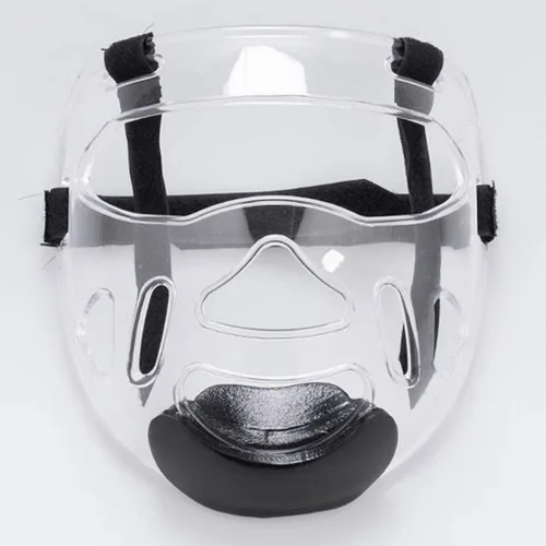 Vista 10 de DYNWAVE Máscara de taekwondo transparente, cubierta protectora extraíble para la cabeza, protector facial, protector facial engrosamiento para artes
