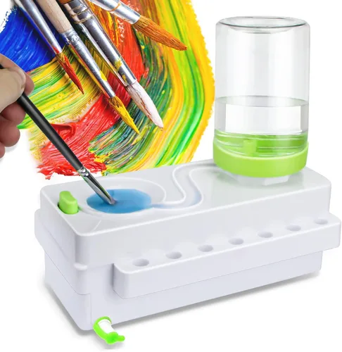Vista 11 de Limpiador de Pinceles de Pintura, Enjuagador de Pinceles con Drenaje y Soporte para Pinceles, Limpiador de Pinceles de Pintura con Reciclaje