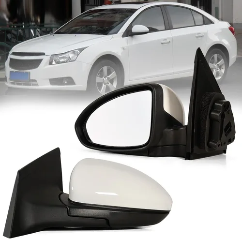 Vista 7 de Espejo lateral izquierdo del conductor compatible con Chevy Cruze Sedan/Hatchback 2011-2015 con cristal eléctrico sin calefacción, sin señal