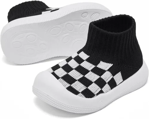 Vista 4 de Eashi Zapatos antideslizantes para bebés, niño o niña, para caminar interiores y exteriores. Zapatos de piel con suela transpirable y elástica