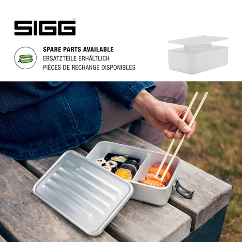 Vista 4 de Sigg - Lonchera de Metal Plus - Envase de alimentos con compartimentos - Diseño suizo - Apto para lavavajillas - Ultra ligero - T/G Alu