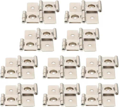 Vista 4 de Heavy Duty Residential Hinges Hardwares 10 Pcs Folding Screen Hinges Double Door and Window Corner Folding Screen Open Retro Style Iron(Antique