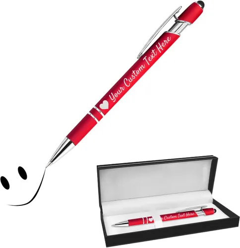 Vista 22 de Bolígrafos personalizados con lápiz capacitivo, bolígrafos grabados personalizados, impresos con tu logotipo o mensaje para Navidad, graduación