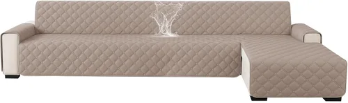 Vista 20 de XINEAGE Fundas 100% impermeables para sofá modular en forma de L, reversible, lavable, con botones de chaise plum flower, protector de muebles