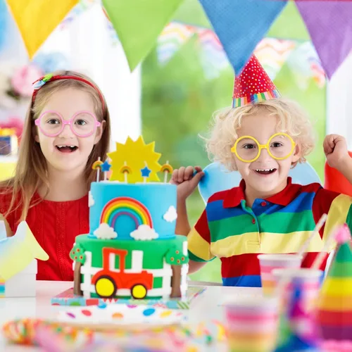 Vista 5 de Flutesan 30 gafas de juego para niños, gafas falsas a granel para niños, marco redondo de mago colorido, sin lentes para niños pequeños, fiesta
