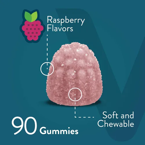 Vista 3 de Viteey - Gomitas de calcio y magnesio y zinc con vitamina D3 Supports Bone Health, Nerve & Immune Function - for Adults & Teens - GMO Free - 90