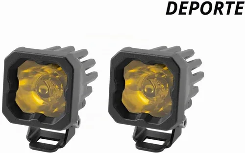 Vista 2 de Diode Dynamics SSC1 Luz LED deportiva estándar amarilla (par), inundación con retroiluminación ámbar