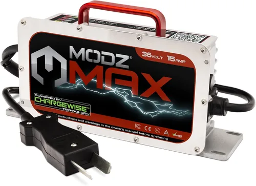Vista 7 de Cargador de batería para carrito de golf MODZ® Max48 de 15 amperios, compatible con modelos Yamaha G19 - G22 de 48 voltios