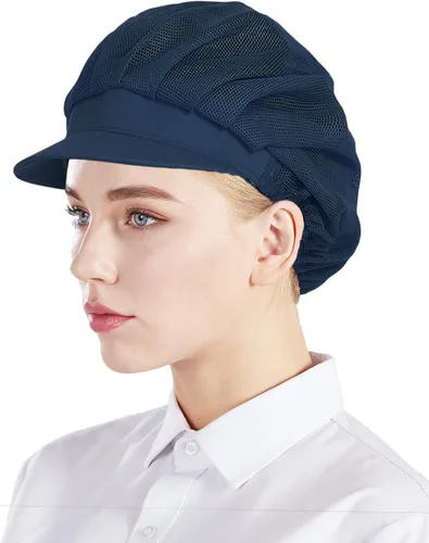 Vista 21 de Nanxson 3 piezas Gorra de chef para cocina, gorro de cocina, redes para el cabello de malla, servicio de alimentos CF9033 Negro*3 piezas