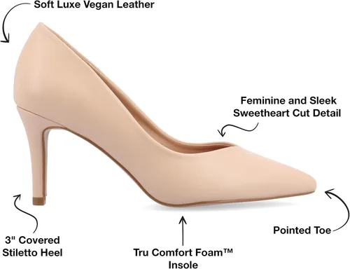 Vista 2 de Journee Collection Gabriella Supernatural Shades Tru Comfort - Zapatos de tacón de espuma para mujer, de ancho medio, ancho y estrecho